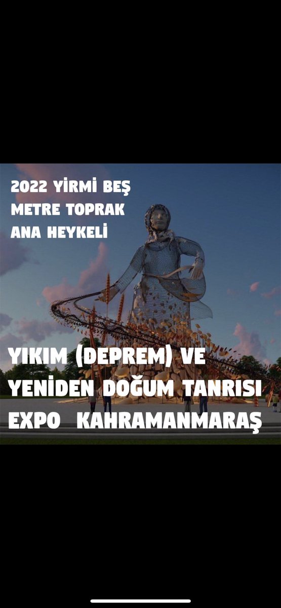 haciosmanoglue's tweet photo. Hatay'ı yıkan Yeni Roma'cı paganlar, deprem sonrası yeniden doğuşu sembolize eden pagan tanrısı toprak ana inşaatına devam ediyor. EXPO Maraş ve yeni işgal işte böyle bir şey. 

Akıllı şehirler ayağına  Türküzleştirme de, İslamiyet'e açılan savaşta budur. 
Başka bir arzunuz? https://t.co/UeGvBfXmHE