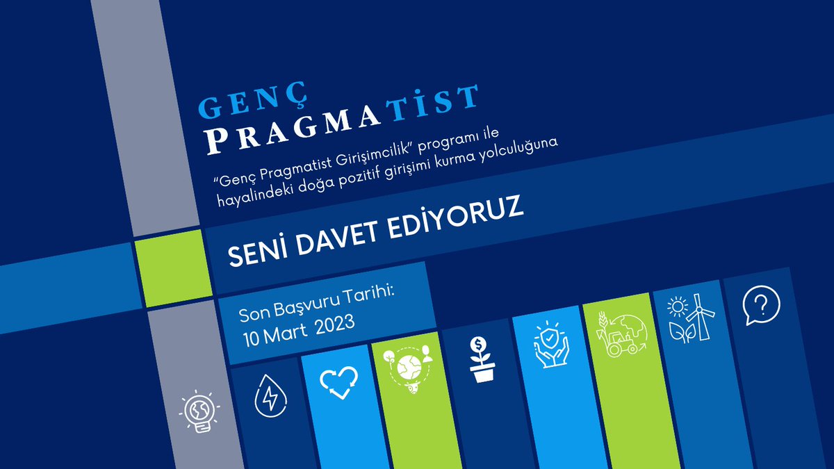 Sürdürülebilir Bir Dünya İçin Genç Pragmatist’ler Aranıyor! #tekyolbilim

“Genç Pragmatist” girişimci topluluğunun bir parçası olmak için yapman gereken tek şey aşağıdaki formu doldurmak!

Başvuru formu: forms.gle/rjm9CL66doH5zb…
Son başvuru tarihi: 10 Mart 2023