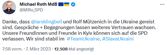 Wenn ein deutscher Bundestagsabgeordneter sich einem '#TeamUkraine' zugehörig fühlt, aber ganz offensichtlich nicht mehr einem #TeamDeutschland, und dann auch noch mit dem nationalistischen Gruß eines fremden Landes schließt.