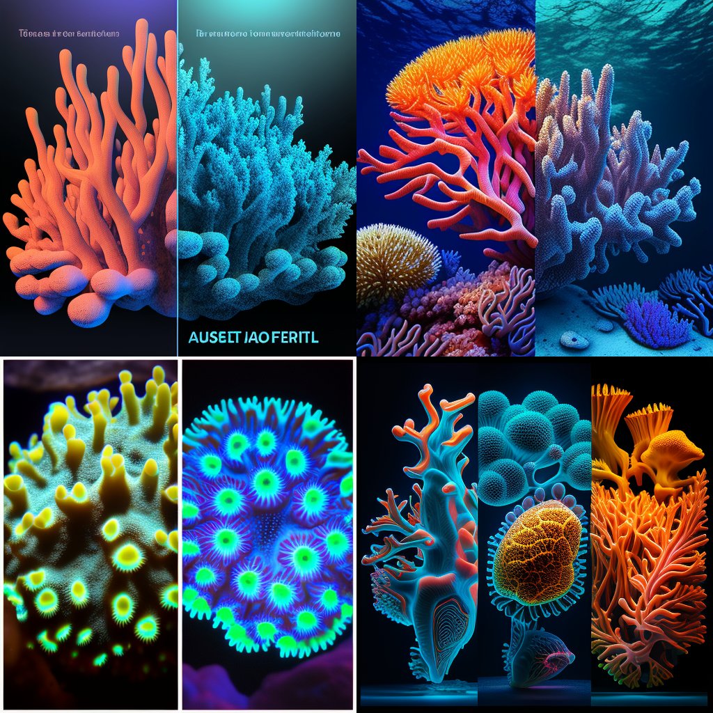 AI generated images: "Coral assisted evolution with increased thermal tolerance". #AI #coral 😱😱😱