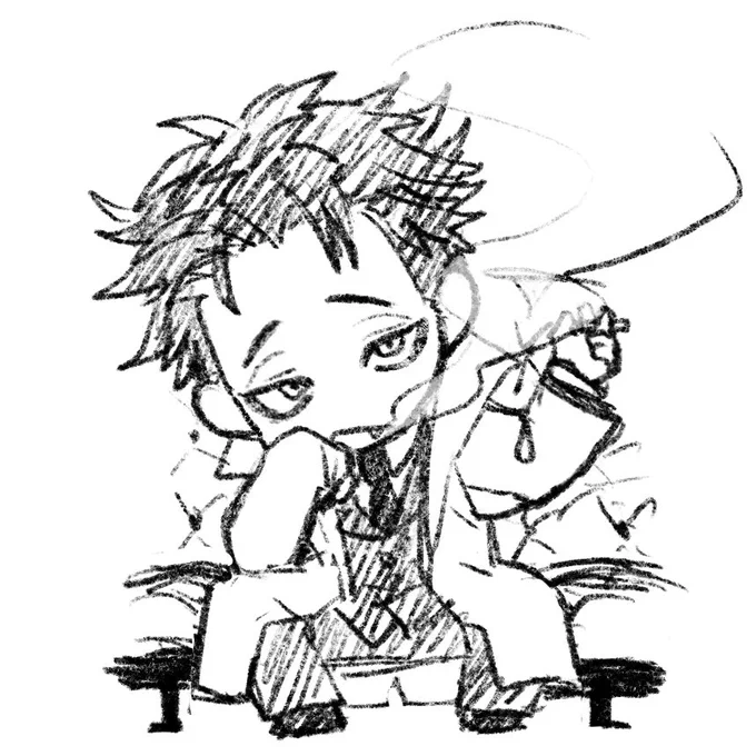 同じ下描きで描きマシタ🚬 https://t.co/fsgOJUQU7l 