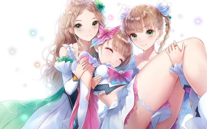 日菜子の太もも納品!ブルリフ #白井日菜子 #司城来夢 #司城夕月 