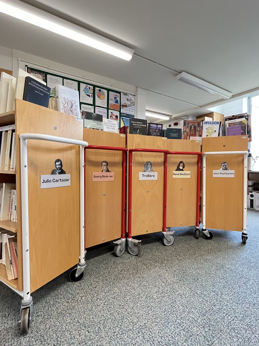 In recent weeks you may have heard about or seen our punny trolley team around the library...

We've got two extra trolleys joining the crew so we need your help to decide on some more literary puns!

Vote on the whiteboard by the entrance to the library or in the poll below🛒✏️