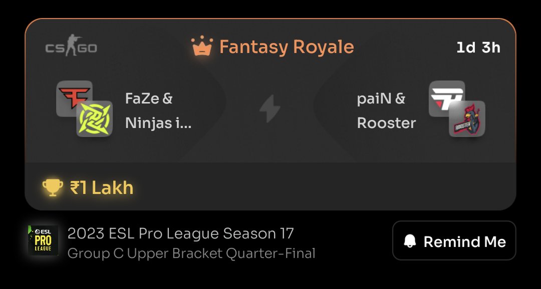 Participate in the 'Fantasy Royale' today and Win Big. 🔥

Link: fanclashapp.page.link/xP2BjDCxfusScM…