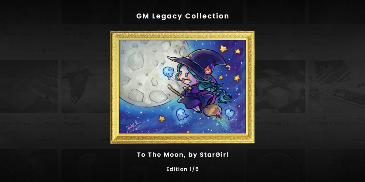 Almost two years ago, we created the GM Legacy collection as a way to collect and showcase the best artists on GhostMarket. We started the collection with this wonderful artwork from <a href="/StarMasayume/">Stargirl ★</a> ✨

Enter our March NFT Art Contest and your art could join the collection! 👻