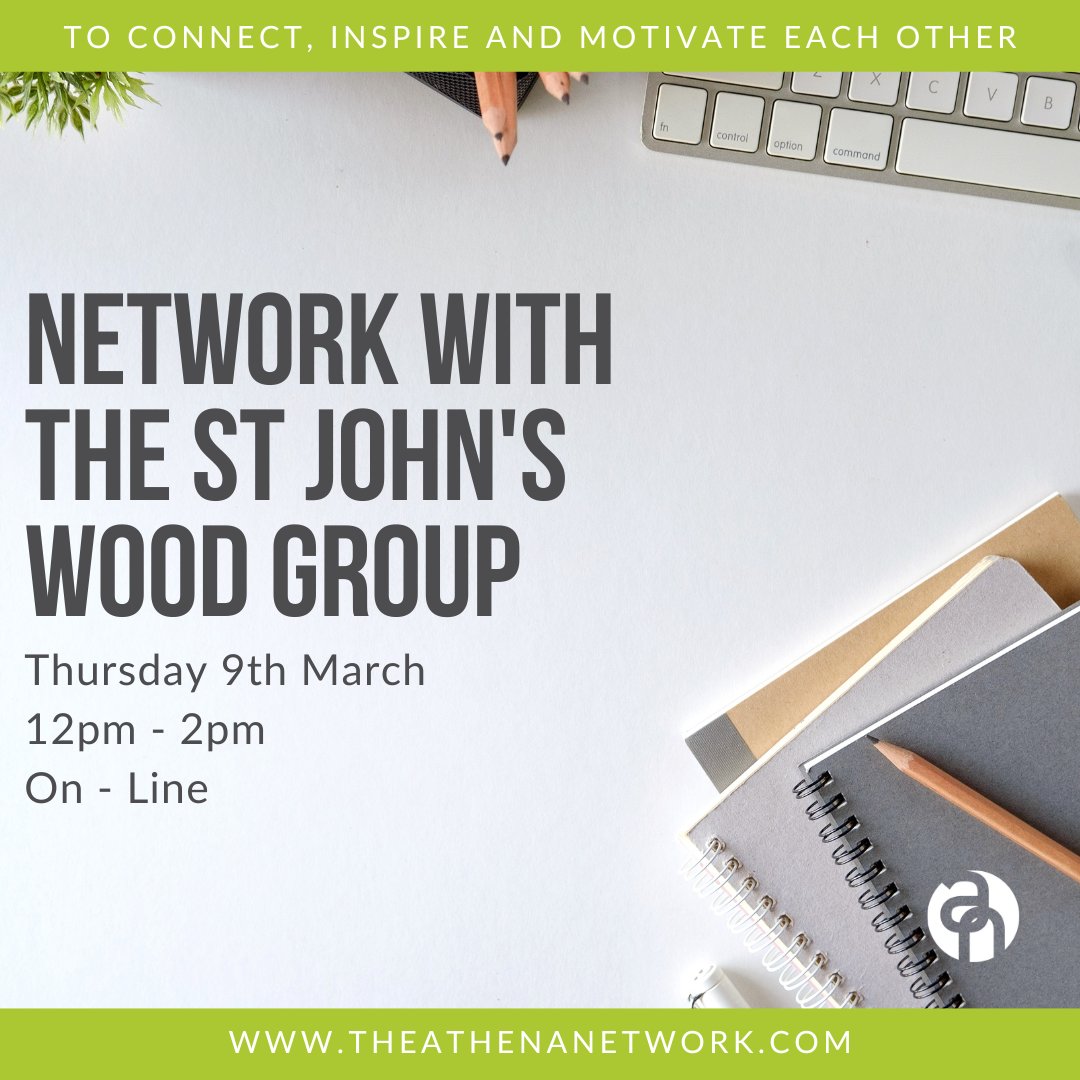 Athena_N_London's tweet photo. ARE YOU LOOKING FOR NEW
BUSINESS?
Our St Johns Wood group is on Thursday, so now is
the time to get booked in! We look forward to
welcoming you.
#AthenaNorthLondon #womeninbusiness
#networklikeaboss #businessnetworking
#createconnections #TheAthenaNetwork https://t.co/2PCUkGNl7h