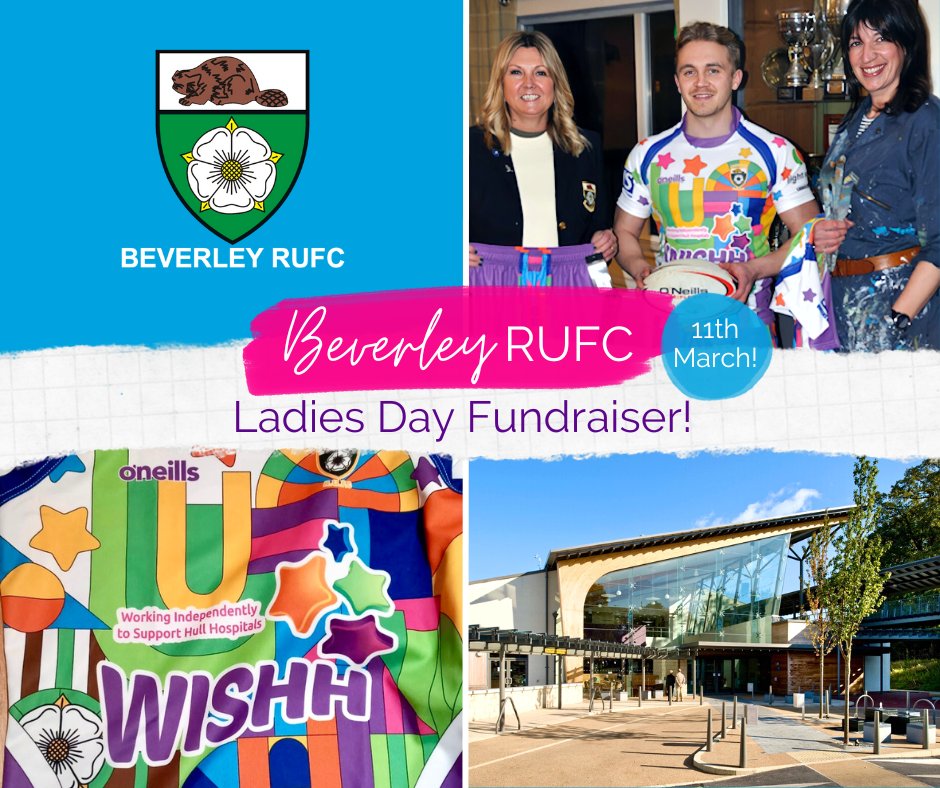 wishhcharity's tweet photo. Saturday is @BeverleyRUFC’s Ladies Day! As part of the incredible fundraising event, the shirts from the fabulous kit, designed by @GarnessArt, will be auctioned off following the 3pm match. You can head along &amp; help raise funds for Oncology at the Queen’s Centre #CharityTuesday https://t.co/KR73u0yfnx