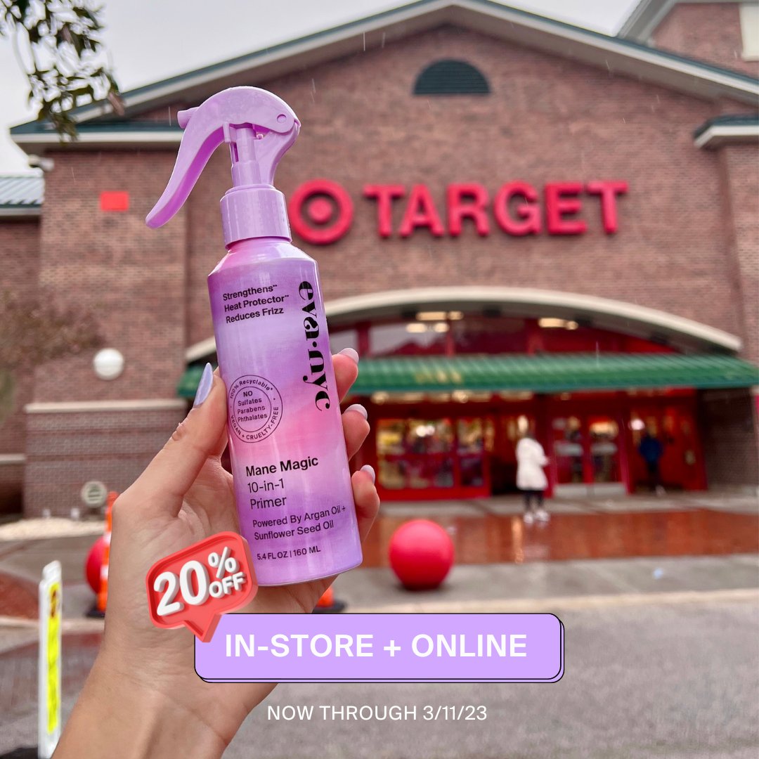 evahairnyc's tweet image. Get in bestie, we&apos;re going to @Target 🛒
Now through 3/11, shop 20% off your #EvaNYC favs!