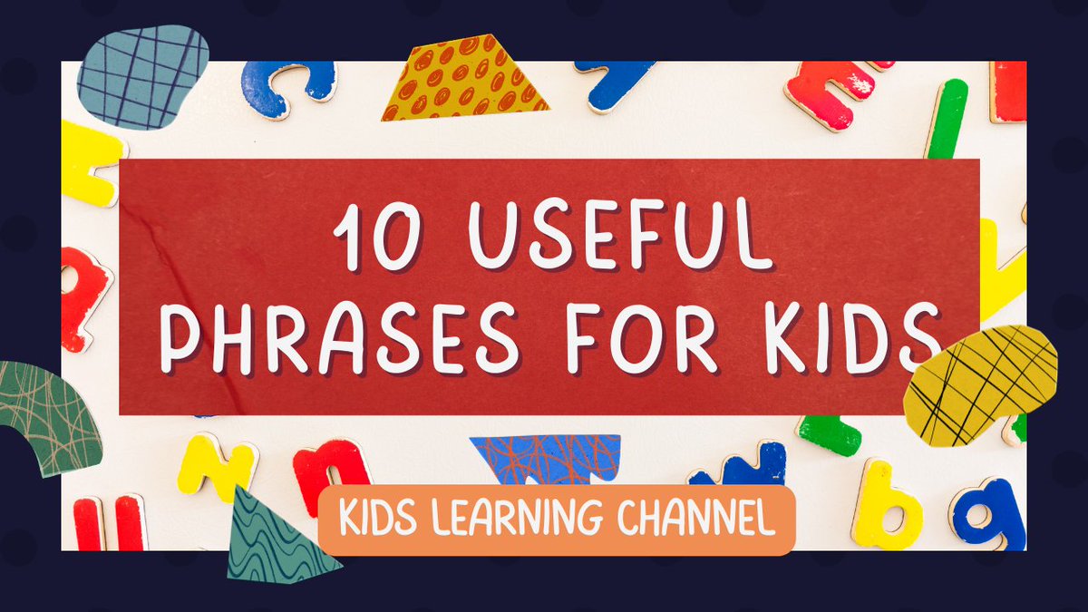 FunThingsLearn's tweet image. 10 useful phrases for kids | useful phrases for beginners | phrases in E... youtu.be/Xc7tuLGaaxE via @YouTube