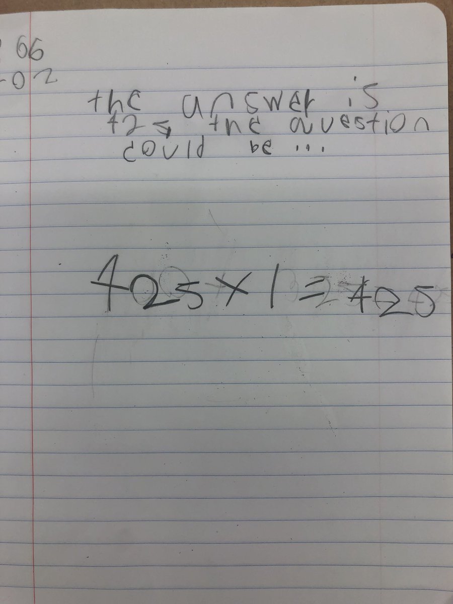 2ndGradeJKO's tweet photo. The answer is 425. What could the question be? @PS66JKO #pod #a4a #math #theansweris #nycstudents https://t.co/y1LkTiEgy0