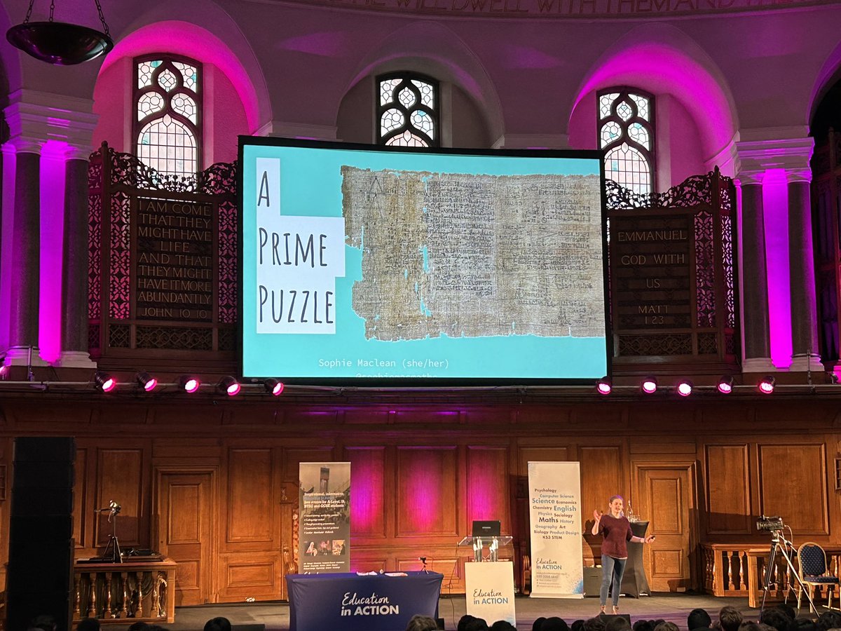 MrsGusMaths's tweet photo. Loved a peek into modulus with @sophiemacmaths during her talk on Prime Numbers at #GCSEMathsinAction with @edu_in_action https://t.co/K72MxyzA6I