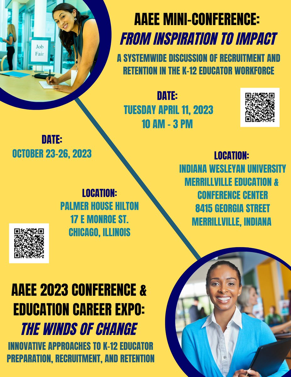 Chris Gearlds (@chrisgearlds) on Twitter photo Looking for strategies to strengthen your Recruitment and Retention Strategies heading into the 2023-2024 school year? If so, join AAEE on April 11, 2023 for a 1-day conference in Merrillville, Indiana. #FromInspirationToImpact <a href="/AAEEorg/">AAEE Employment in Education</a> Looking for strategies to strengthen your Recruitment and Retention Strategies heading into the 2023-2024 school year? If so, join AAEE on April 11, 2023 for a 1-day conference in Merrillville, Indiana. #FromInspirationToImpact <a href="/AAEEorg/">AAEE Employment in Education</a>