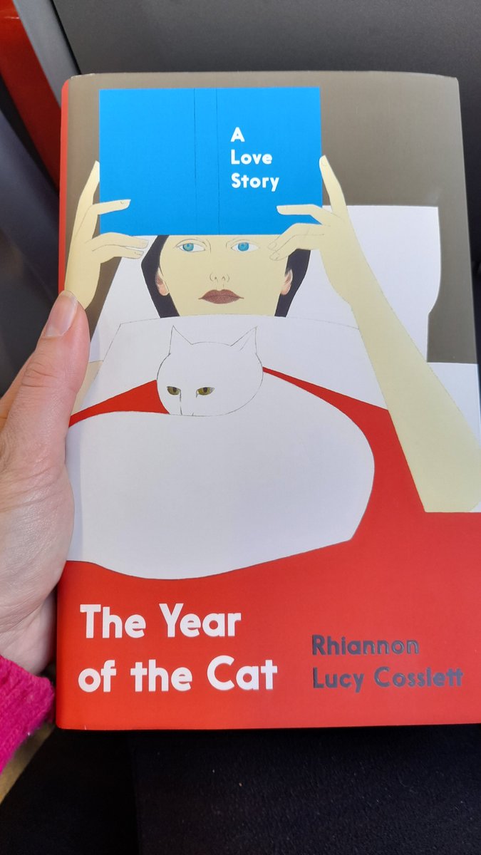 My travel companion today is charming and thoughtful: thank you to @rhiannonlucyc (bonus points for a front cover image that could be me and my own little ghost-cat)