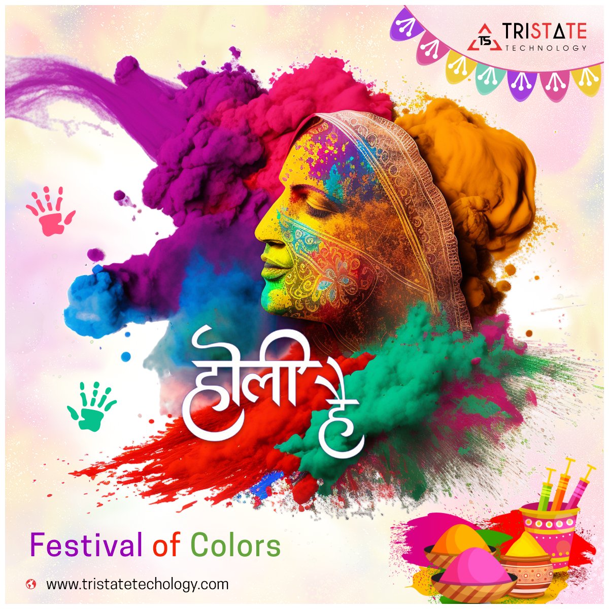 HemaliThumar's tweet photo. Let’s throw out the colors in the air, and renew our love with a bit of romantic color. Happy Holi😁🥰 #TriState_Technology https://t.co/52nmJnHk1Y