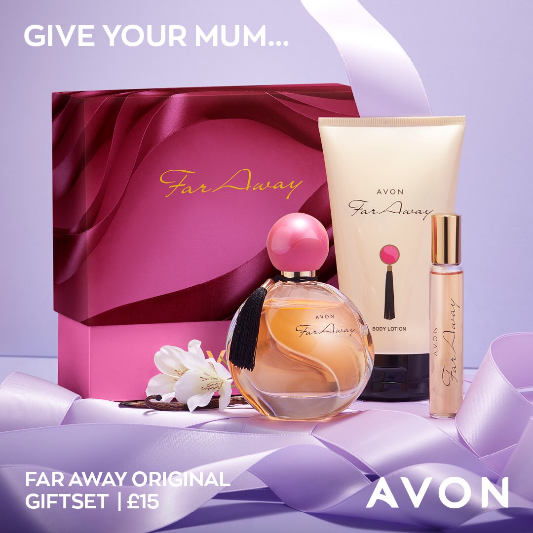 Is your mum a fragrance lover? Then spoil her with this Far Away gift set featuring the eau de parfum, body lotion & purse spray. The scent? It's a dreamy blend of freesia, jasmine & vanilla musk 💕

shopwithmyrep.co.uk/store/CatMorto…

#Avon #AvonBeauty #Mothersday #BeautyGifts #Fragrance