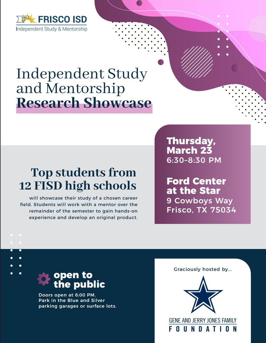 A fantastic display of potential, opportunity and hard work! If you have a middle/high schooler or are interested in our advanced academics programs, this is a MUST SEE! Our future is bright! @friscoisd @FISDAdvAcad #FISDquest #FISDmadetoshine