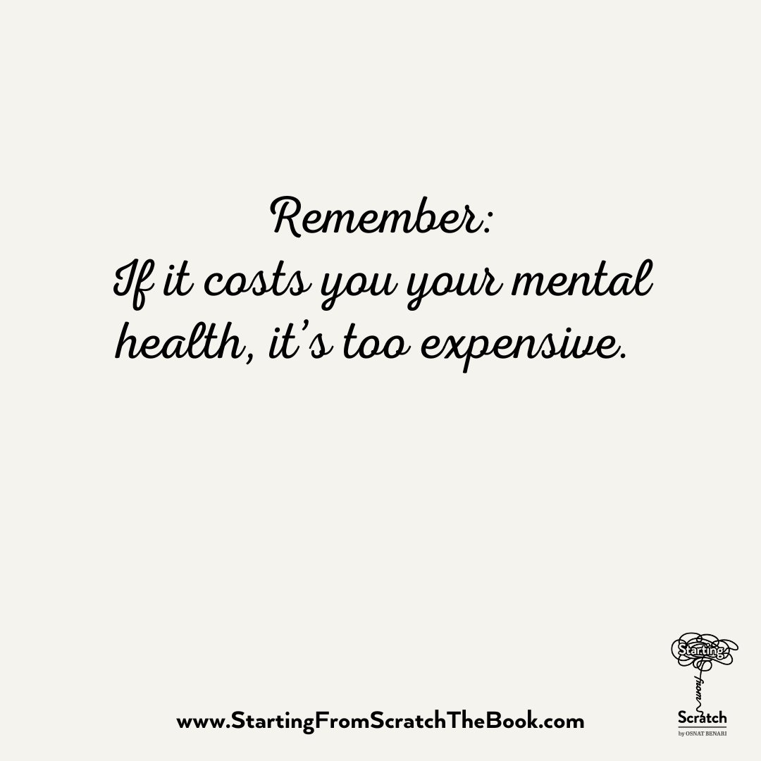 No job is worth it! If you need to Start from Scratch, you know where to begin!
You got this!

#startingfromscratchthebook #startingfromscratch 
#careercoach