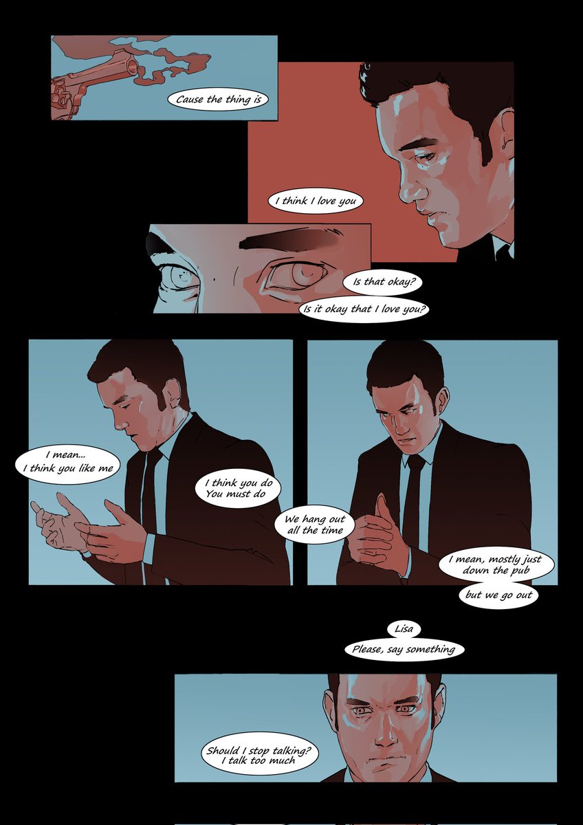 turnip_draws's tweet photo. My first comic! 
Based on the #BigFinish audio «Broken»

#Torchwood #IantoJones https://t.co/xdooc4lIrL