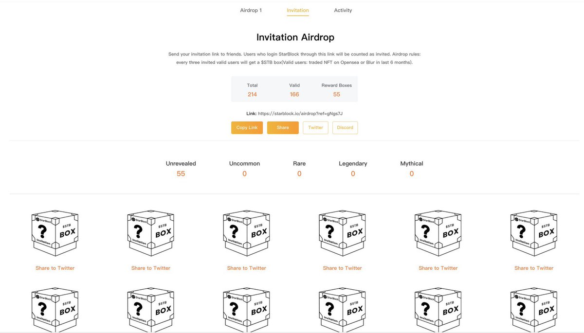 #Airdrop to rich! $STB(#StarBlock Token) 🪂airdrop to #Opensea &amp; #Blur users

Here
starblock.io/airdrop?ref=bZ…

🔹 Connect your Wallet
🔹 Check it and share on Twitter

🔸Boxes×5 /5 winners
🔸follow ME <a href="/StarBlockNFT/">StarBlock | NFT Marketplace</a> @nofoulsalpha 
RT + @ 3 friends + address
End 48H
#STBAirdrop  #NFT