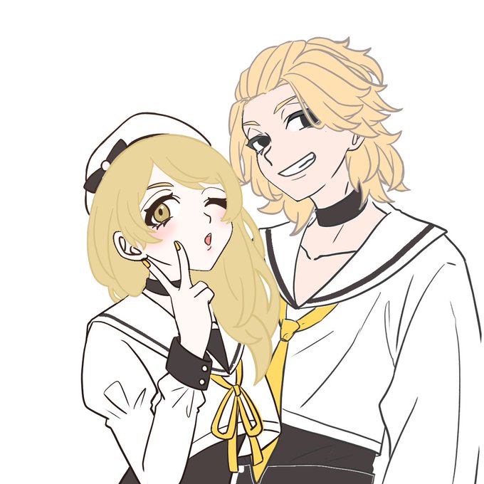 なんとなくの絵は出来ました色合いがほとんど鏡i音だったんで、まじで考えないとな…あとってこんなだっけ??なんか違う感が拭えず…口か?? 