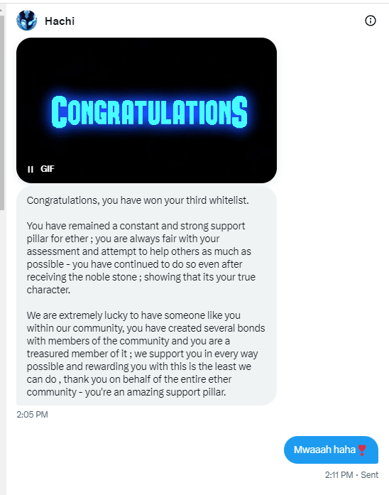 I would like to thank from the bottom of my heart <a href="/visionofviii/">V</a>  and <a href="/SpiritEther/">spirit ofether</a>  who gave me this beautiful gift, but also the most important part of this project, the AMAZING MEMBERS of <a href="/ether/">ETHER</a> , who always support me with their kind words and love. I am grateful to all of you.