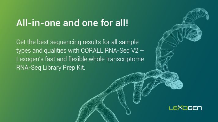 lexogen's tweet photo. Check out #CORALL V2, the innovative #RNASeq RNA Library Prep Kit from @Lexogen! CORALL provides high-quality #RNASeq libraries from all sample types and qualities in less than one day. Get reliable and reproducible results for all your experiments. https://t.co/vZzIJg5FzS https://t.co/l9A5XkyDLl
