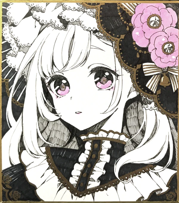昔描いた魔女色紙シリーズまた描きたい 