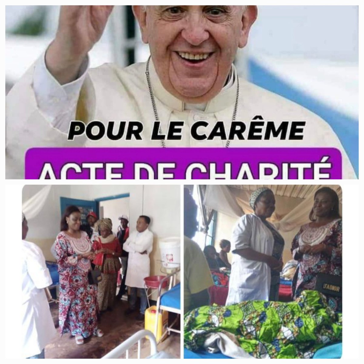 Un geste noble de la part de Mme Boji (ABS) Marie-Claire M'Ruhamya en ce temps de Carême ! Une catholique avérée.