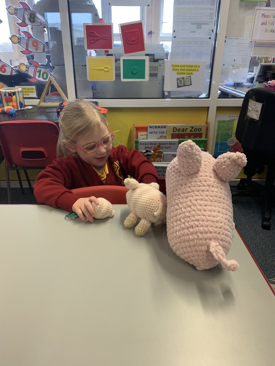 KateCollings7's tweet photo. It was an absolute pleasure to host a visit from Mike and Ness from the Inclusive Farm today. The children were great ambassadors for the VI provision and love the 3 pigs Ness has made for them. We all look forward to visiting the farm very soon! https://t.co/13lzc1UmBt https://t.co/EAxSZuC8sU