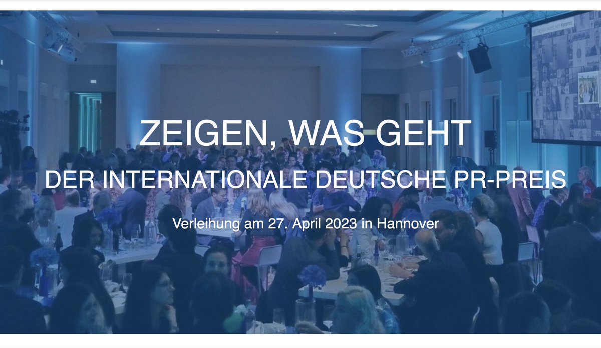 🆕 Wir freuen uns über 8️⃣ Shortlist-Plätze mit  4⃣unterschiedlichen Kampagnen beim Internationalen Deutschen PR-Preis. Damit sind wir die Agentur mit den meisten Nominierungen🤩

Link zur gesamten Shortlist des #prpreis der @DAPR_Tweets 
🔽
pr-preis.de/shortlist-2023