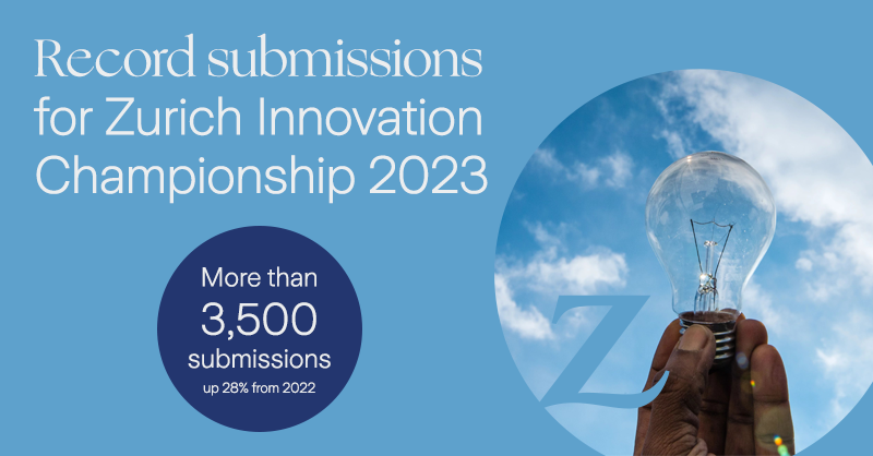 Zurich's tweet photo. The Zurich Innovation Championship 2023 is breaking records: More than 3,500 applications were submitted for this year's edition of our global startup program. The highest number of applications we've ever received 🚀
Stay tuned for the next phase!
#ZurichInnovates #ZIC2023 https://t.co/25DBiNVPrV