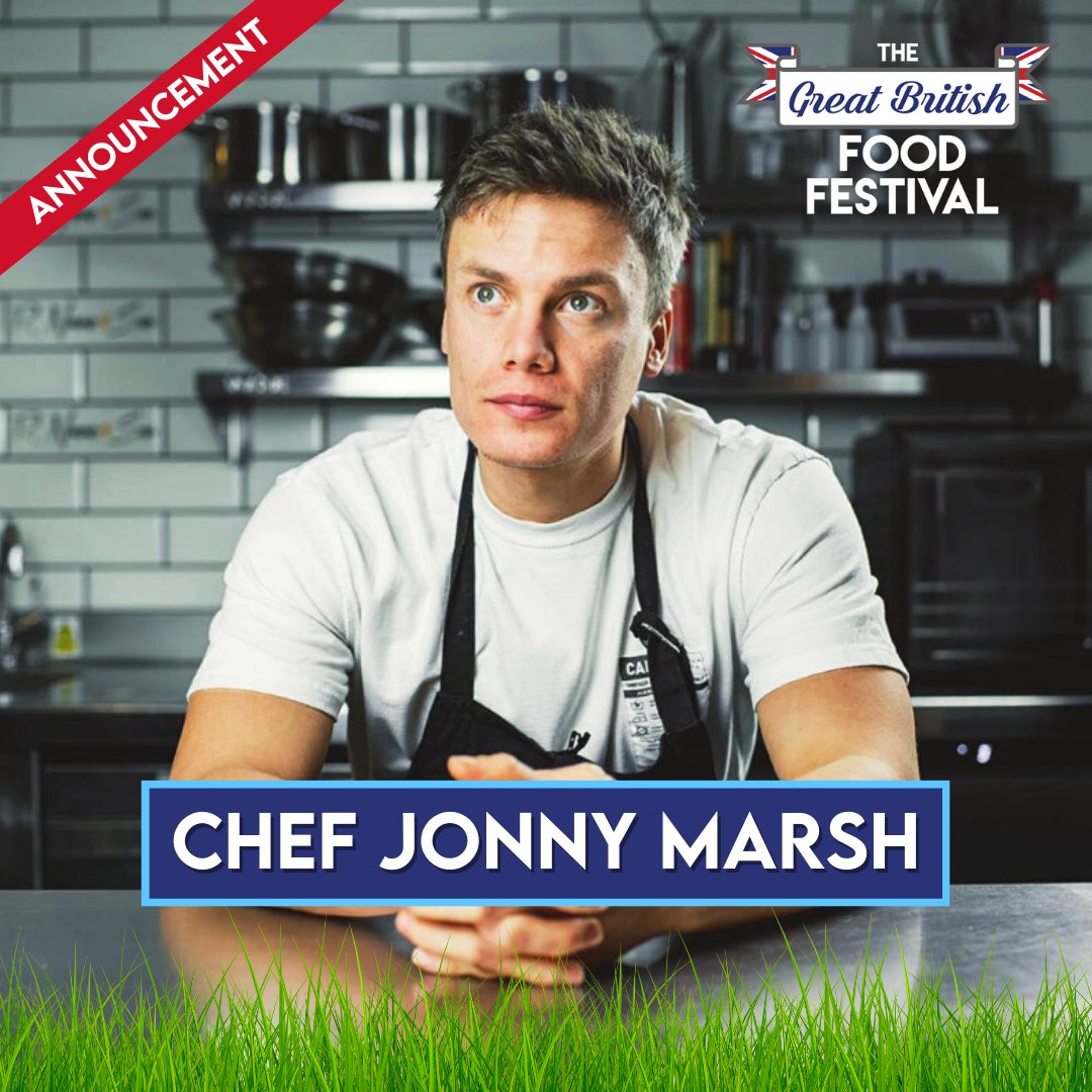 📣We are pleased to announce that Chef Jonny Marsh AKA 'The Football Feeder' will be joining the Great British Food Festival tour!

Find him on our Chef Demo stage on the 29th July cooking up some Premier League footballer favourites!👨‍🍳⚽

🎟️ - greatbritishfoodfestival.com
