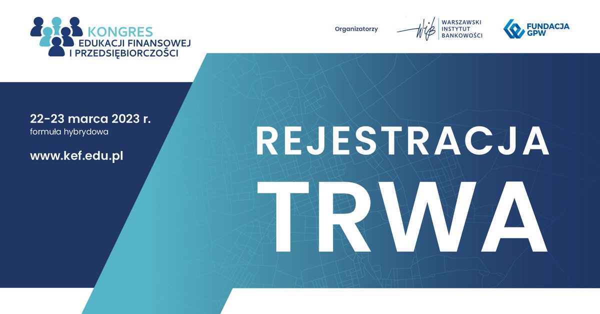 OFMApl's tweet image. ‼️ Trwa rejestracja na VII Kongres Edukacji Finansowej i Przedsiębiorczości 🗣️ #KEFiP to najważniejsze miejsce międzyśrodowiskowej dyskusji w zakresie finansów, cyberbezpieczeństwa i przedsiębiorczości. 

🔎 kef.edu.pl