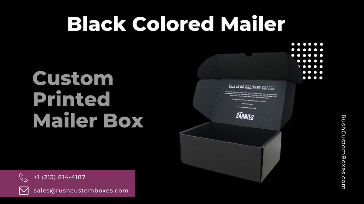 Who said mailer boxes can't be fashionable? Our black-colored mailer boxes are perfect for adding a touch of elegance to your packaging! 😍📦 #PackagingSolution   #MailerBox