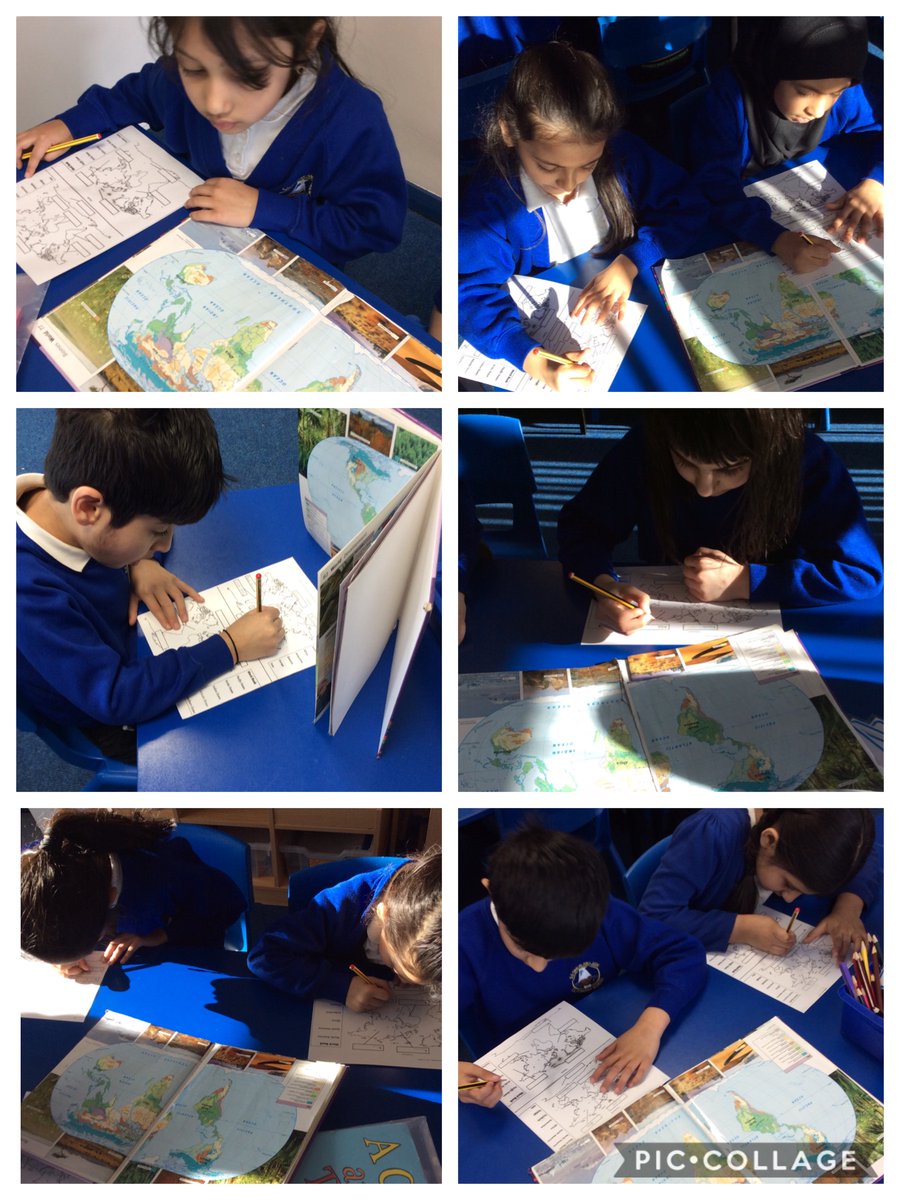 OfficeSssj's tweet photo. Y2 are enjoying geography especially using the atlas and globes to help locate continents and oceans. They have been labelling maps of St Lucia and the UK. In RE they have located Mecca and Saudi Arabia ๐#sssjbolton #curriculum #globalawareness #internationalmindset https://t.co/AxED6jinY6