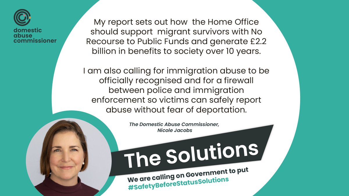 I look forward to seeing @ukhomeoffice @SuellaBraverman response to my report launched in December + to hearing more about long term plan to support migrant #DomesticAbuse survivors. 

Migrant survivors must not be allowed to fall through the cracks

#SafetyBeforeStatusSolutions