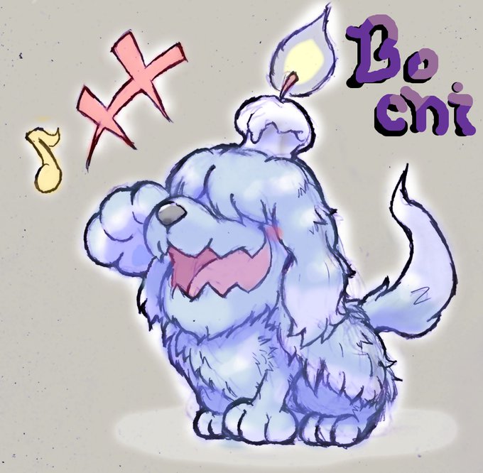 おし、描けた!ポケモンラクガキ～! 企画で指名されたボチ描いた!初描きだよワンワン 