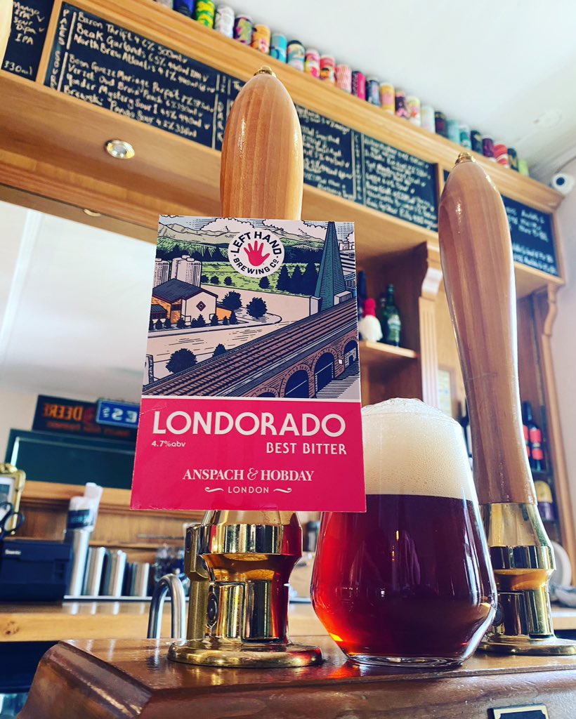 Now this is a Corker!

@AnspachHobday & @LeftHandBrewing 
Londorado 4.7%
A culmination of UK & American brewing styles creating a beautifully balanced Best Bitter.

#beerme #cask #realale #craftbeer
#bestbitter #norwichpub #nr3