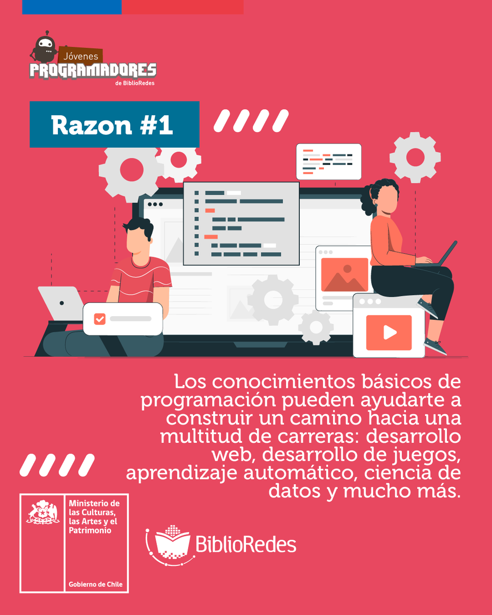 JProgramadores's tweet image. Cuenta con nuevas habilidades aprendiendo los distintos lenguajes de código y programación. Un plus a tus conocimientos y más oportunidades en distintos ámbitos de tu vida. Sólo necesitas tener las ganas de aprender.  Inscríbete a nuestros cursos👉 jovenesprogramadores.cl