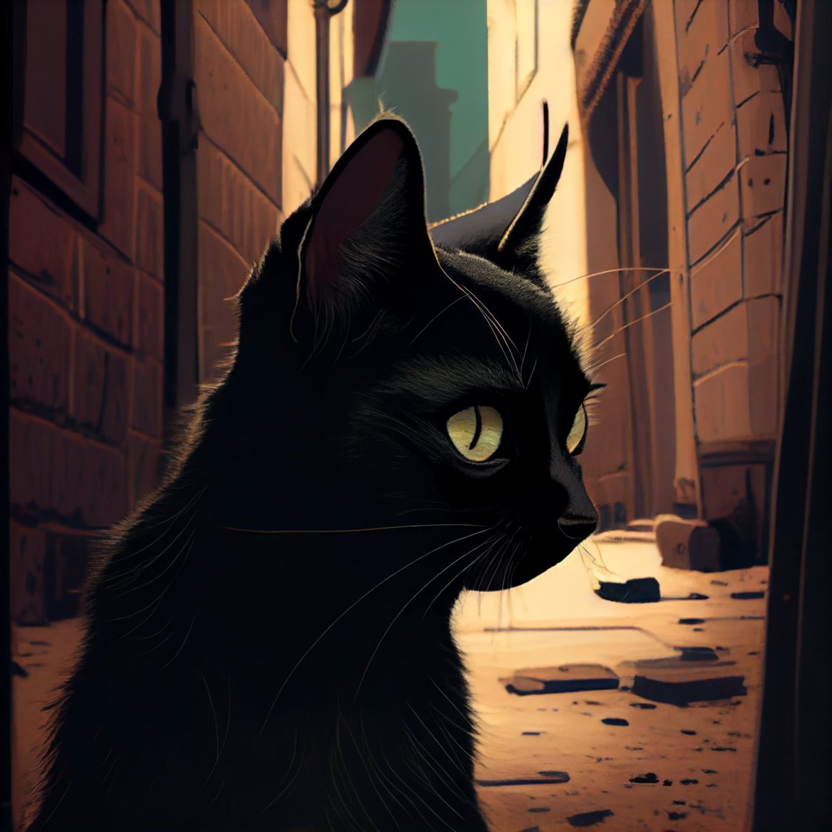 Hi! I’ve taken the leap and gotten personal. Meet one of my book character, Lucky. 

She’s drawn after my own black cat and is the co-star of our illustrated book : The Brave Little Kitten

#ai #midjourney #digitalart #ChildrenArt #childrenbook