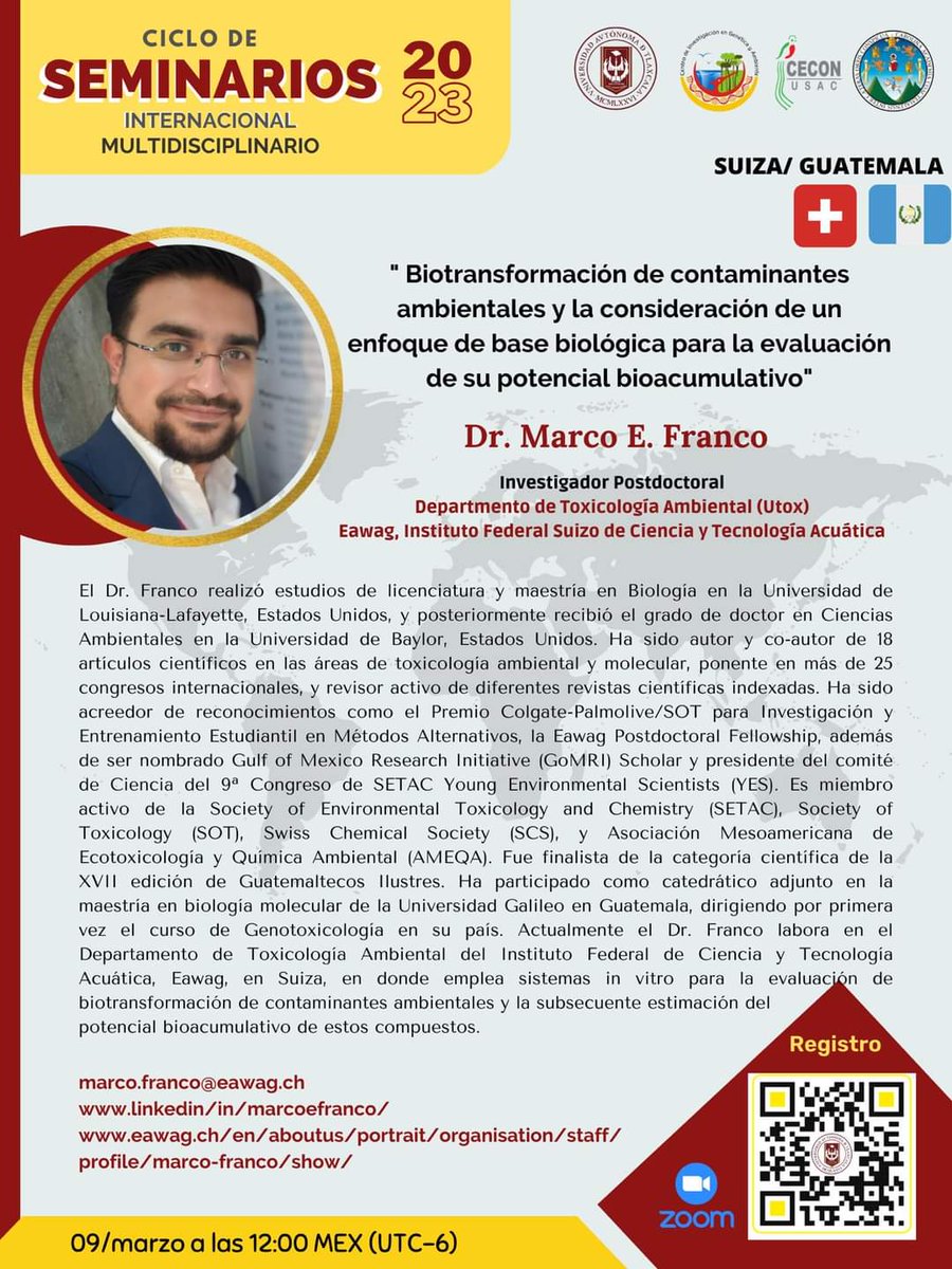 Always exciting to talk about my work with colleagues and institutions in #LATAM, this time as part of the international multidisciplinary seminar hosted by <a href="/UATxOficial/">UATx</a> 🇲🇽 and @SoyUSAC 🇬🇹
March 9, 12:00 CST