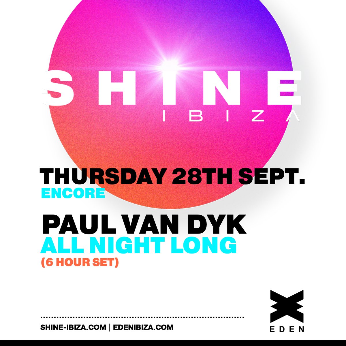 Ladies and gentlemen, this is it!
The final night of @SHINE_Ibiza ALL NIGHT LONG with yours truly, September 28th.

👉 swipe.fm/shine-ibiza
#Ibiza #SHINEIbiza