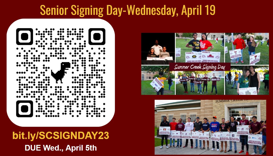 Senior Signing Day at SC to celebrate our Seniors continuing their education past SC. Military, trade school, or college!  Let us celebrate with YOU and your family.  Go Bulldogs.