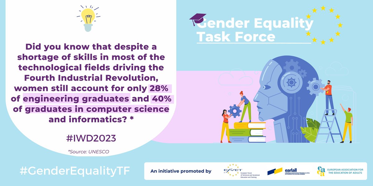 earlallEU's tweet photo. Education knows no age, gender, or limit. Let's celebrate International Women's Day by embracing the power of knowledge 🙌
➡ Join our task force for #GenderEqualityTF this #IWD2023 @EAEA2020 @Ef_VET https://t.co/aaDUeTZpAJ
