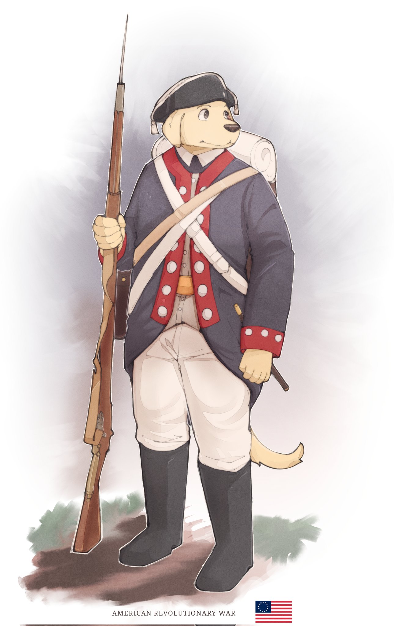 American Revolution Soldier Drawing