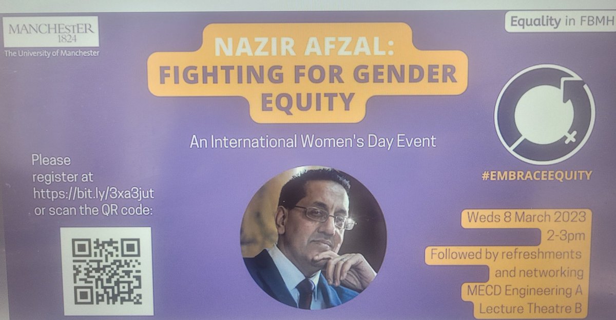 #IWD2023 @OfficialUoM @UoMStaffNet @UoMWomenAtMcr @UoMEandD #EmbraceEquity #OurPeopleOurValuesOurFuture - thank you @nazirafzal #Chancellor @AdeleMMacK @rachelcowen