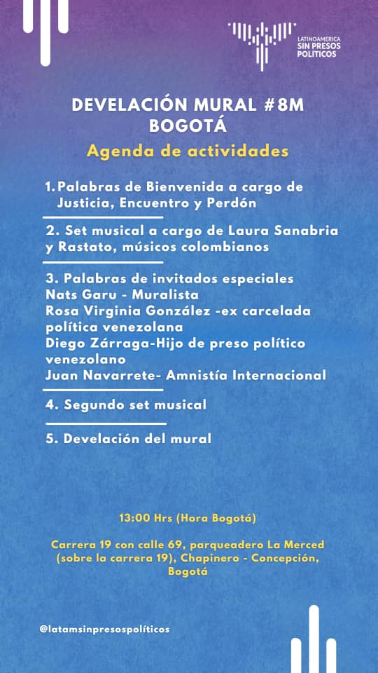 CaleidoHumano's tweet photo. Mañana #8M recordamos a las presas y ex presas políticas de Latinoamérica ♀️💜

En conmemoración del Día Internacional de la Mujer, la iniciativa Latinoamérica Sin Presos Políticos 

🧵 https://t.co/81DRIv45so