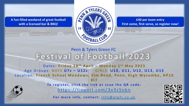 ⚽️Spaces still available in all the girls age groups⚽️

6-a-side with max squads of 8 players.
Follow this link to sign up: tinyurl.com/3v3z5vbn