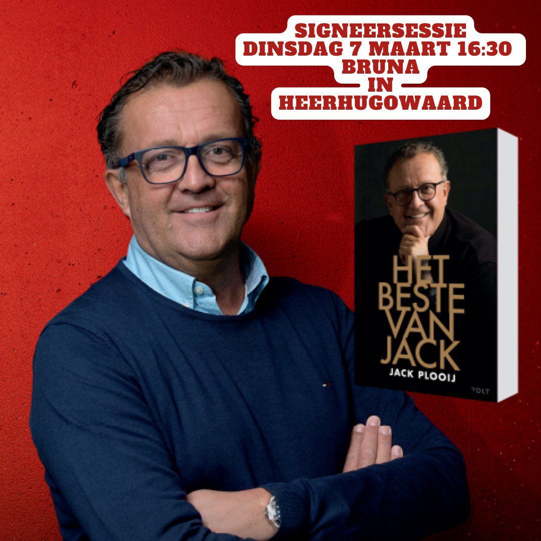 Vandaag komt <a href="/jackontracks/">Jack Plooij</a> signeren om 16:30 in de Bruna in Heerhugowaard. 🖊️