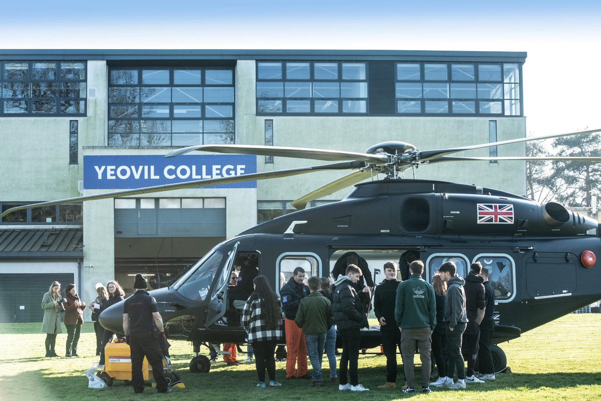 YeovilCollege's tweet image. This National Careers Week, we are reflecting back to when @LDO_Helicopters landed their AW149 in the heart of Yeovil College. 

#Changinglives #WEIoT #StrongerTogether 💙